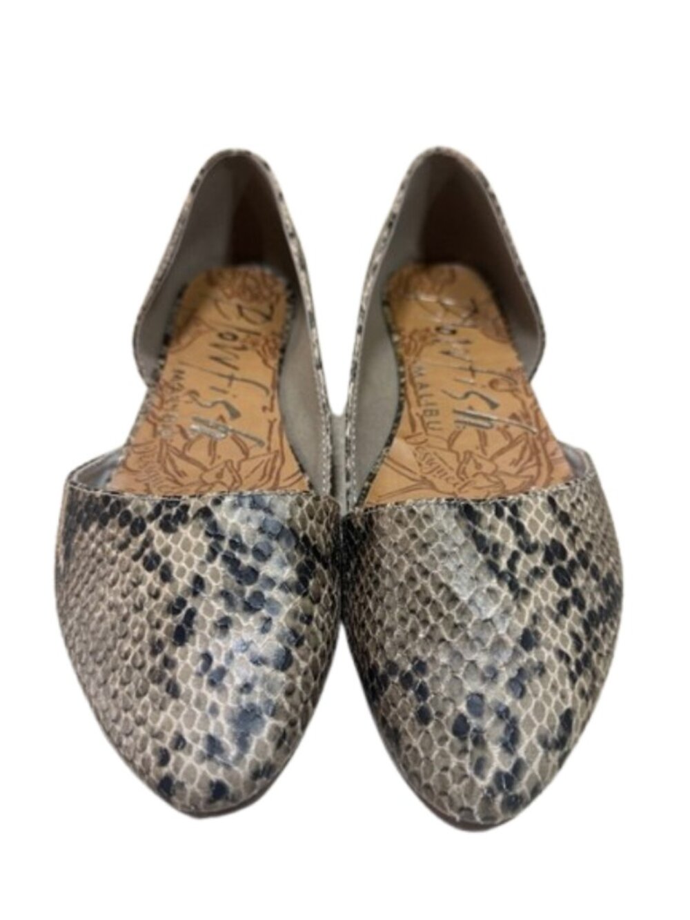 Blowfish Malibu Madera Flats Faux Snakeskin Women's Size 9